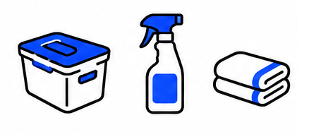 Home fixes for clutter, cleanup, and tiny spaces. category graphic