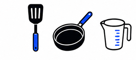 Kitchen products that save time, space, or cleanup. category graphic